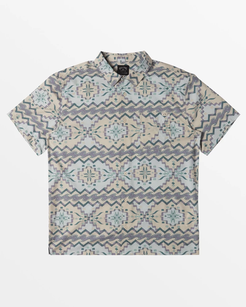 Billabong Surftrek Trail Short Sleeve Woven Shirt - Seafoam