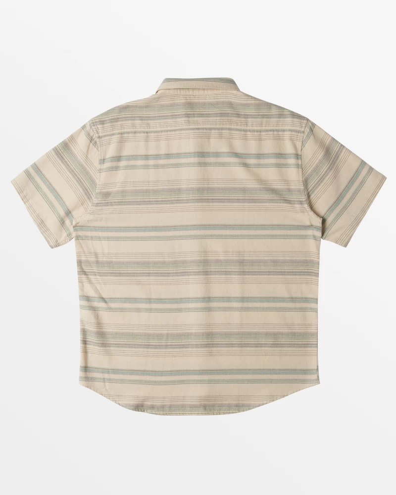 Billabong All Day Stripe Short Sleeve Woven Shirt - Cream