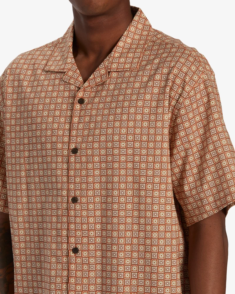 Billabong Sundays Vacay Short Sleeve Woven Shirt - Mustard