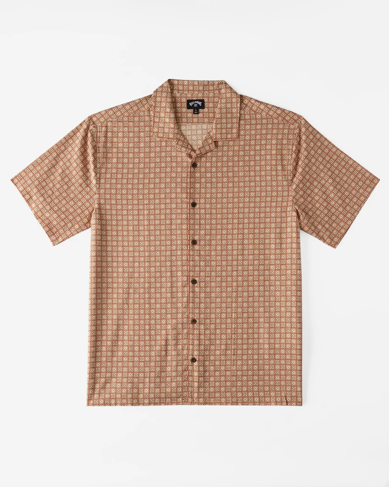 Billabong Sundays Vacay Short Sleeve Woven Shirt - Mustard