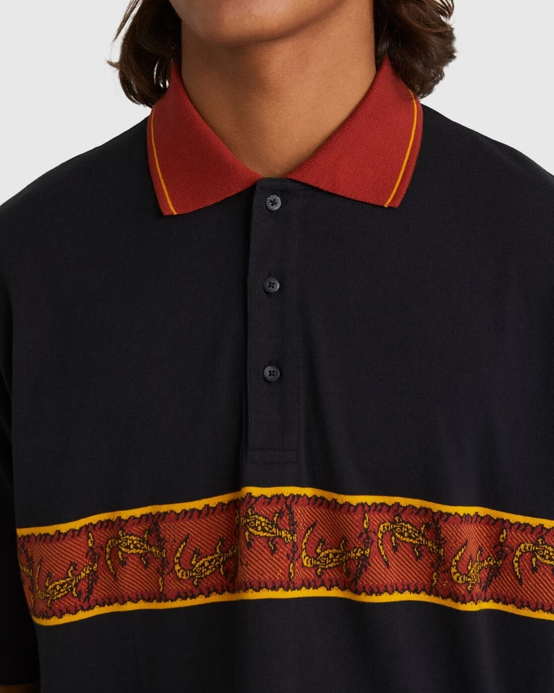 Billabong King Croc Polo Shirt - Black