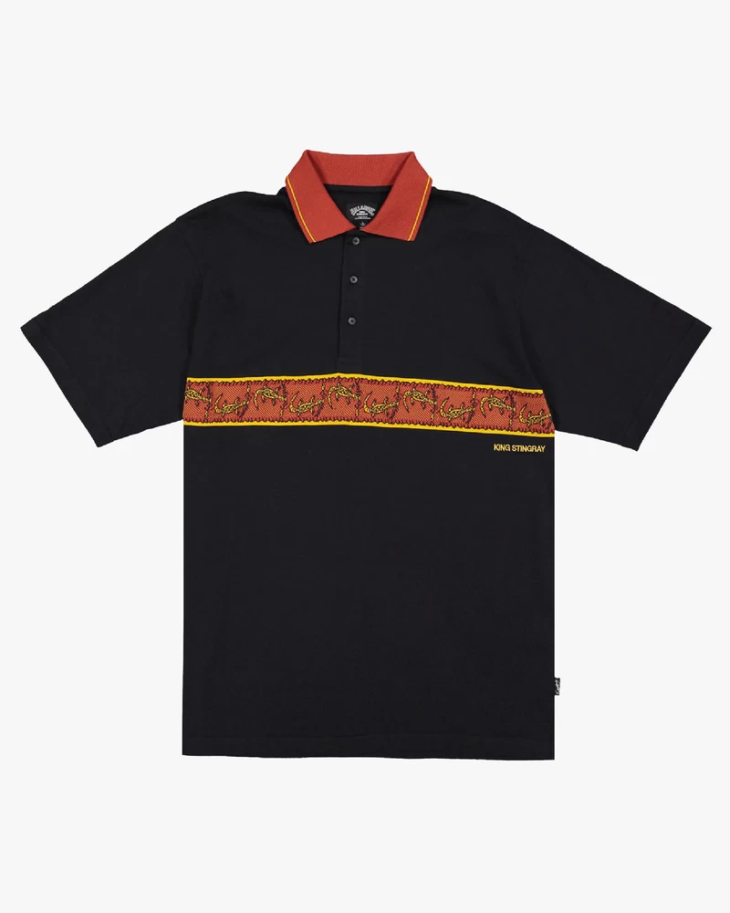 Billabong King Croc Polo Shirt - Black
