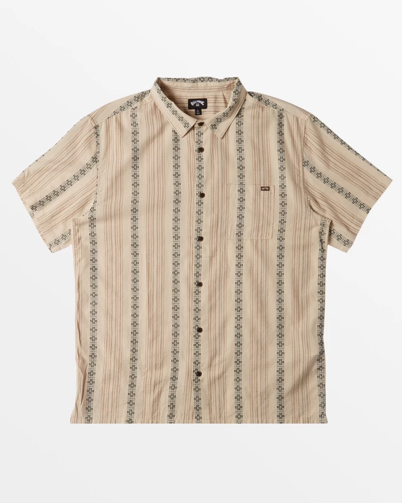 Billabong Sundays Jacquard Short Sleeve Shirt - Cream