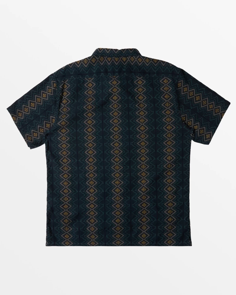 Billabong Sundays Jacquard Short Sleeve Shirt - Dark Blue