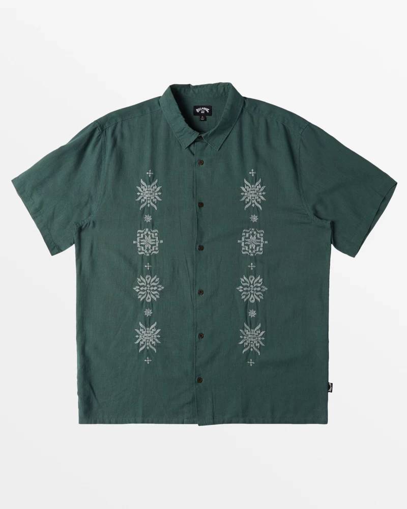 Billabong Frequency Short Sleeve Woven Shirt - Sea Pine