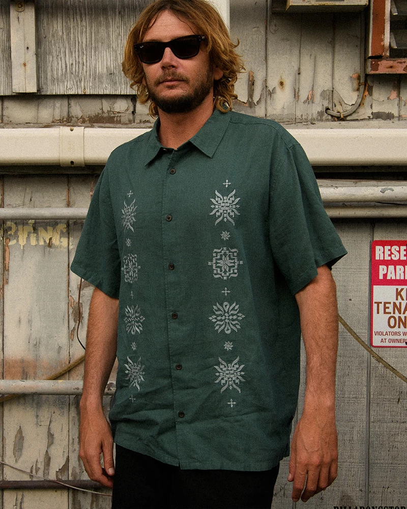Billabong Frequency Short Sleeve Woven Shirt - Sea Pine