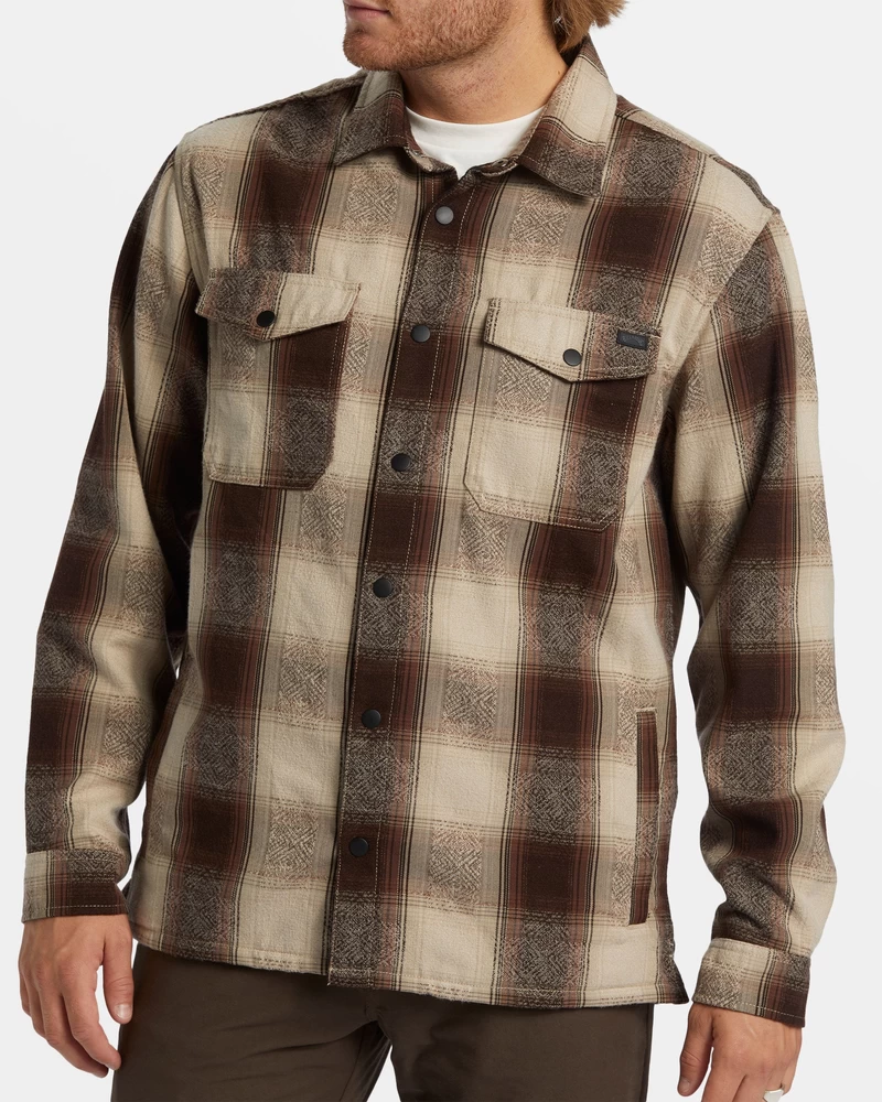 Billabong Lodge Long Sleeve Flannel Shirt - Java