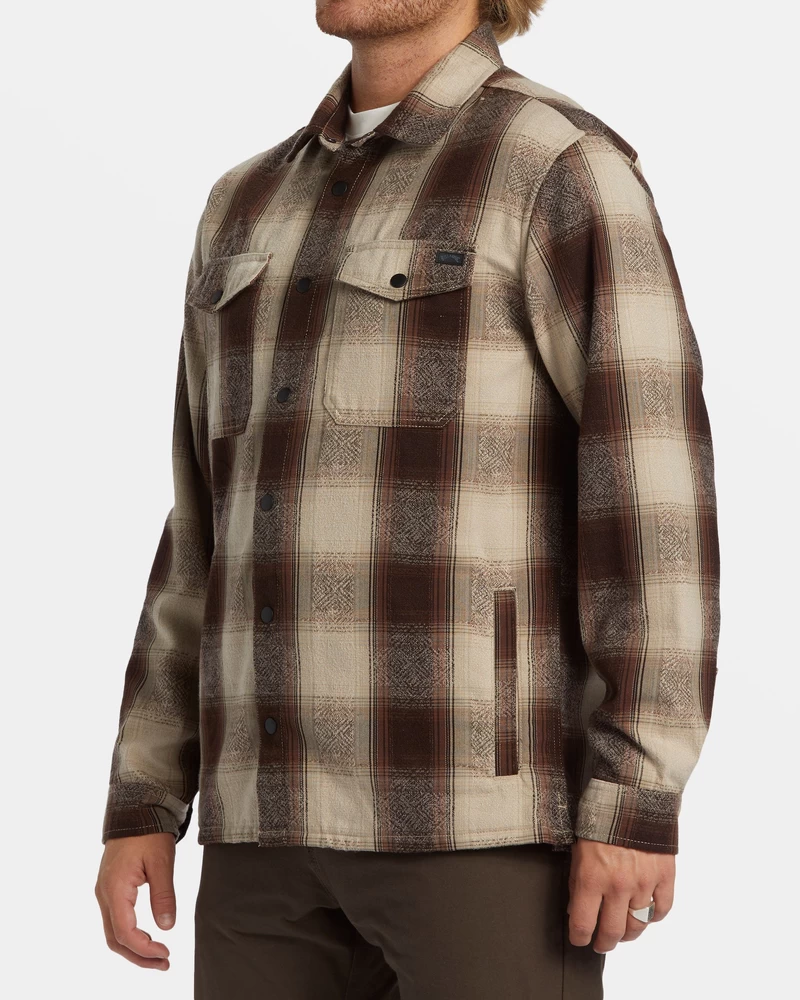 Billabong Lodge Long Sleeve Flannel Shirt - Java