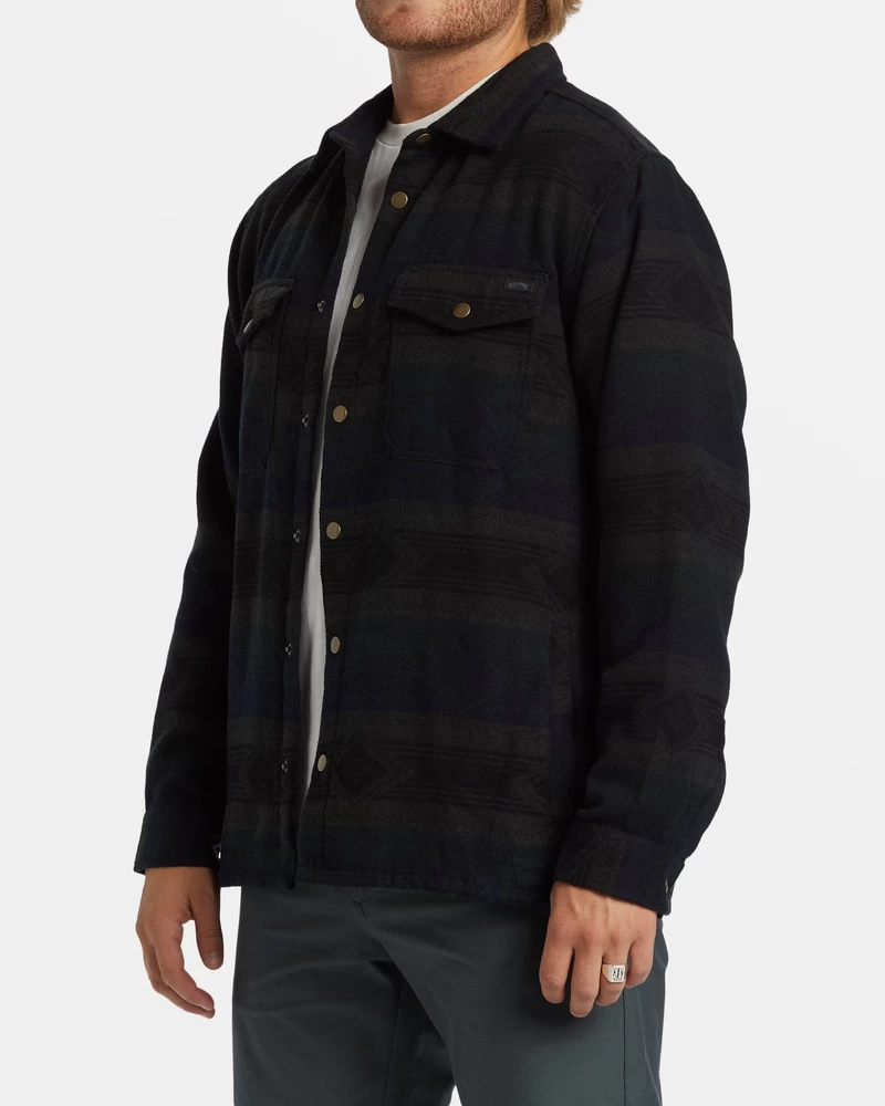 Billabong Lodge Long Sleeve Flannel Shirt - Military
