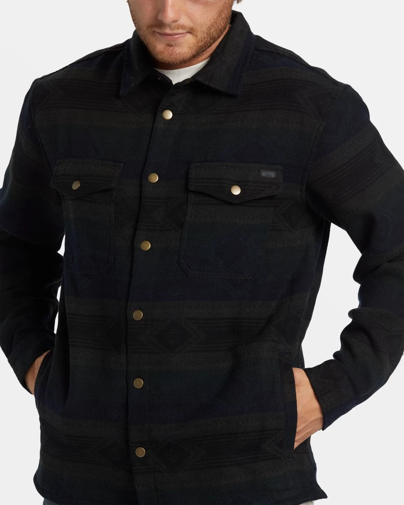 Billabong Lodge Long Sleeve Flannel Shirt - Military