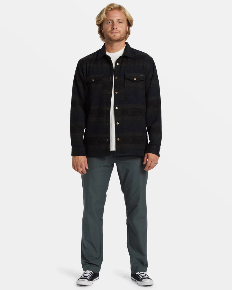 Billabong Lodge Long Sleeve Flannel Shirt - Military