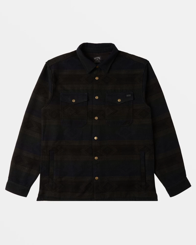 Billabong Lodge Long Sleeve Flannel Shirt - Military