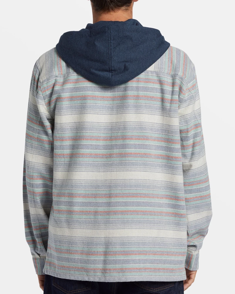 Billabong Baja Hooded Flannel Shirt - Slate Blue