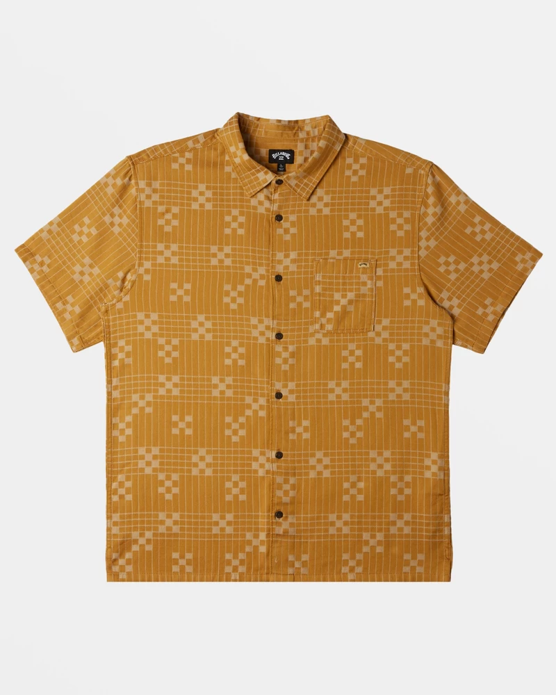 Cămașă Billabong Sundays Jacquard Cu Mânecă Scurtă - Dijon