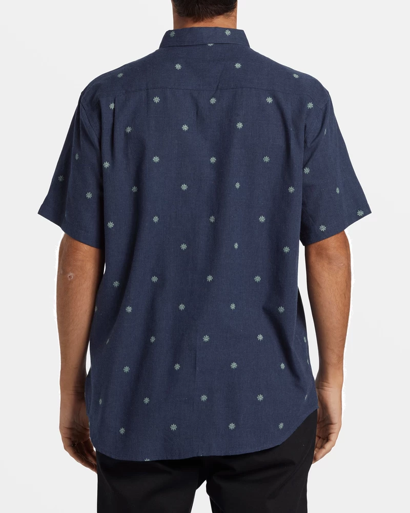 Billabong All Day Jacquard Short Sleeve Shirt - Dusty Navy