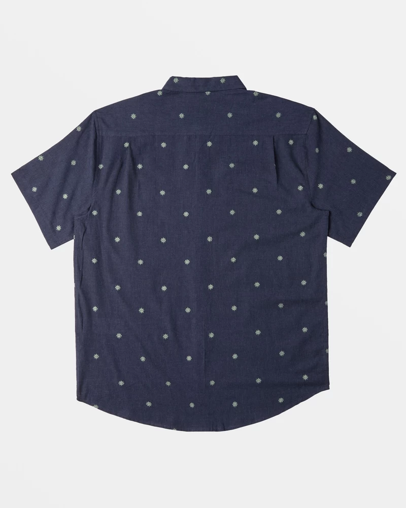 Billabong All Day Jacquard Short Sleeve Shirt - Dusty Navy