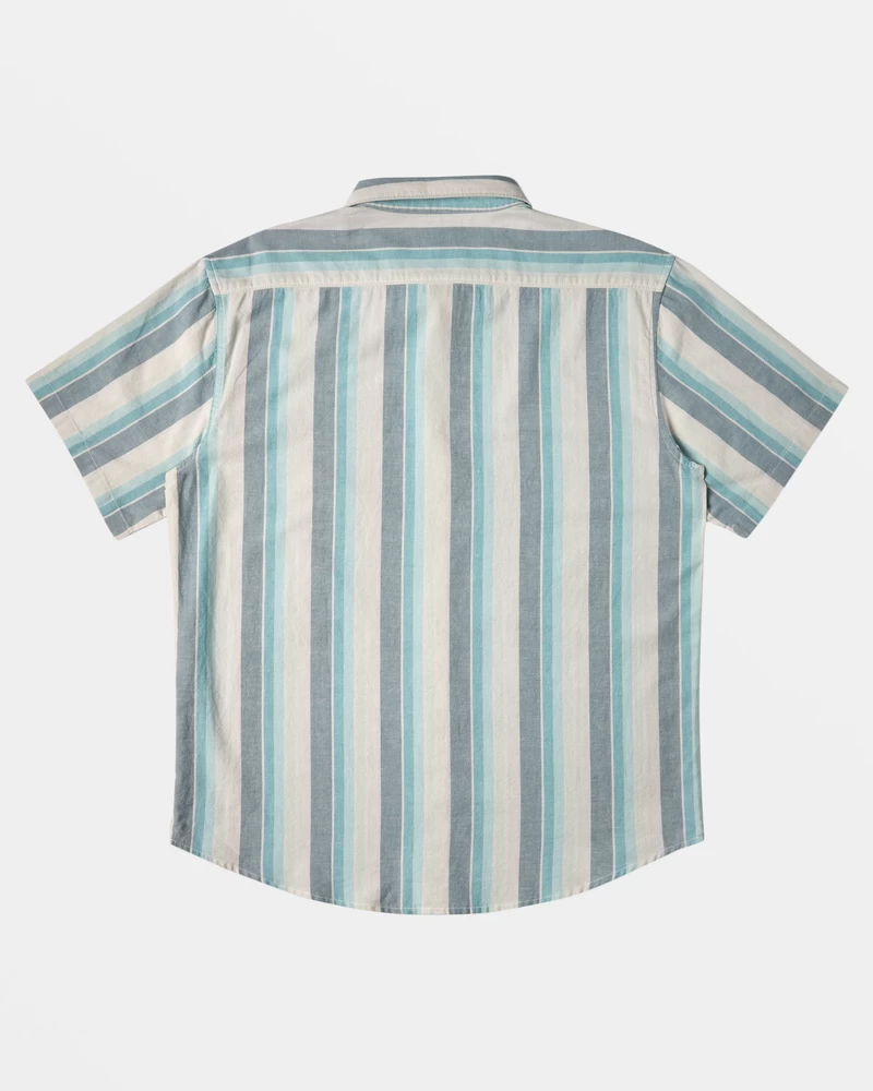 Billabong All Day Stripe Short Sleeve Shirt - Dusty Navy