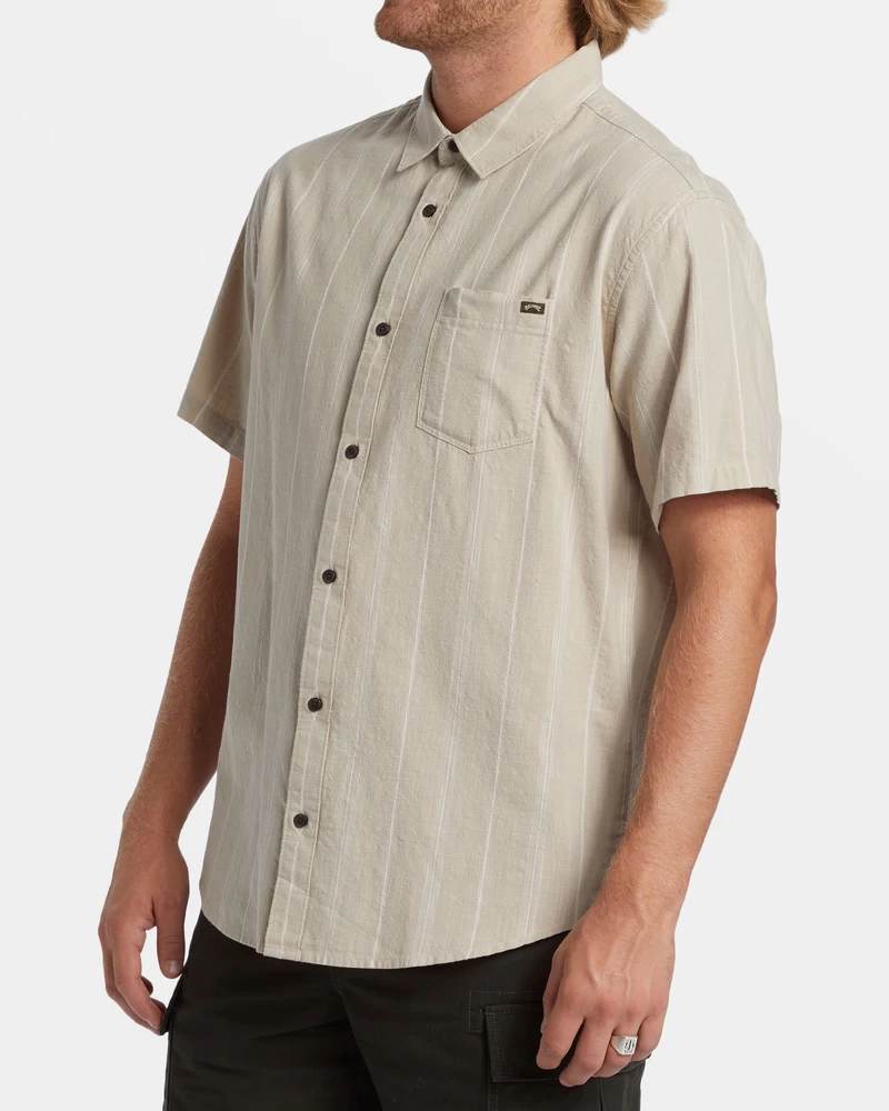 Billabong All Day Stripe Short Sleeve Shirt - Chino