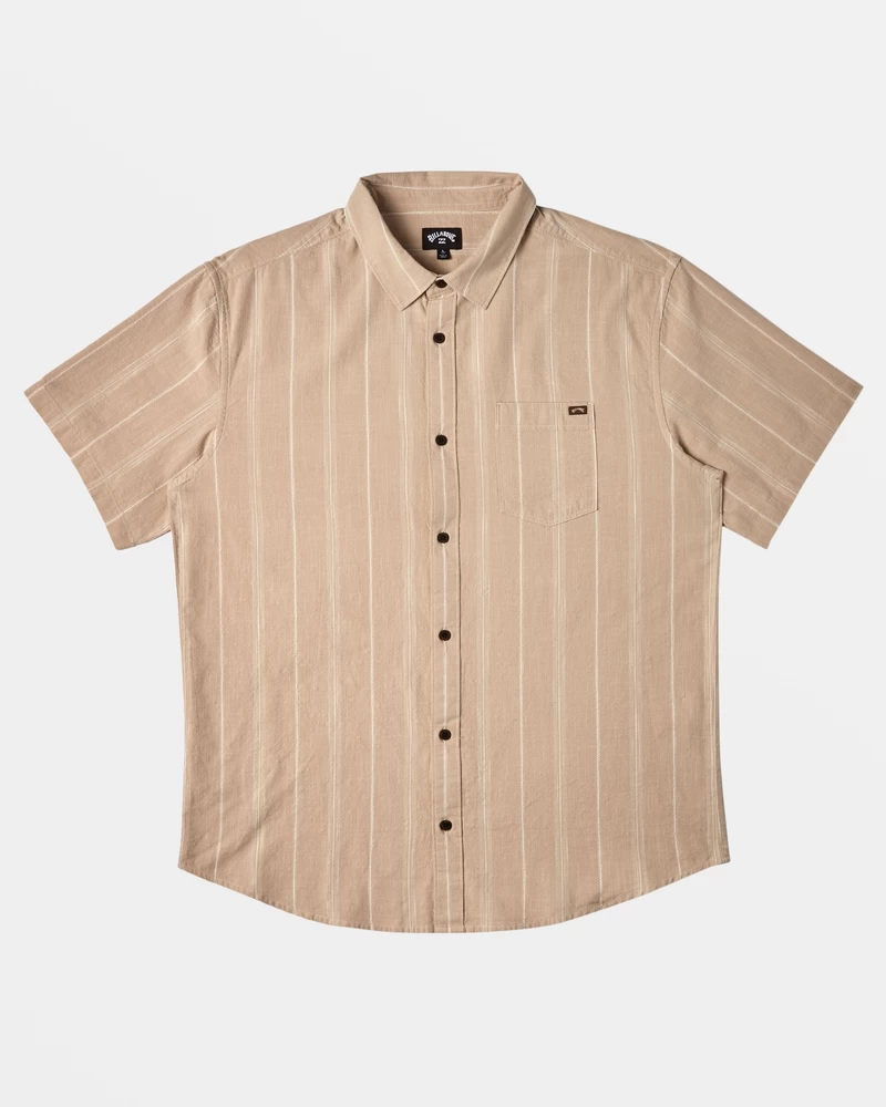 Billabong All Day Stripe Short Sleeve Shirt - Chino