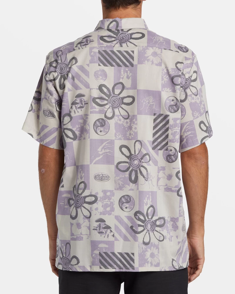 Billabong Double Vision Short Sleeve Shirt - Purple Ash