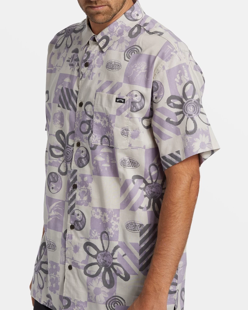 Billabong Double Vision Short Sleeve Shirt - Purple Ash