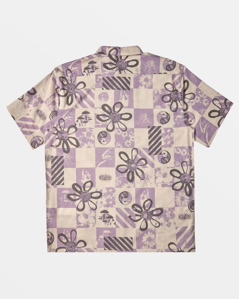 Billabong Double Vision Short Sleeve Shirt - Purple Ash