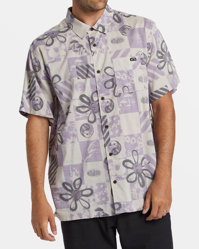 Billabong Double Vision Short Sleeve Shirt - Purple Ash