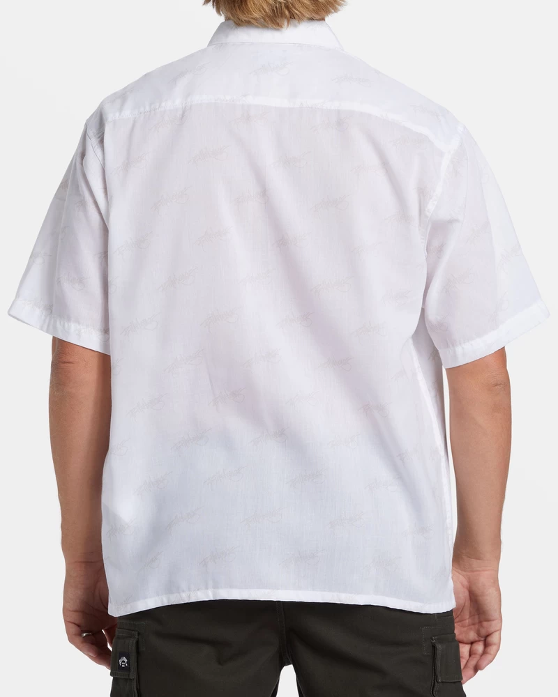Billabong Script Short Sleeve Shirt - White