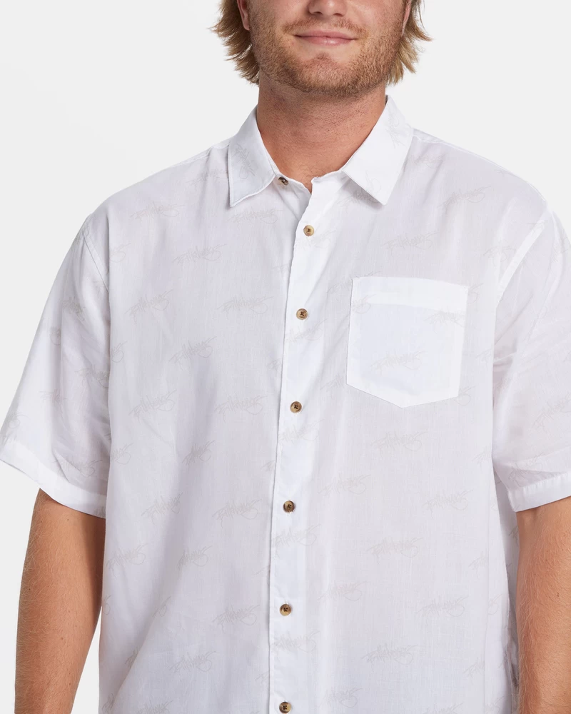Billabong Script Short Sleeve Shirt - White