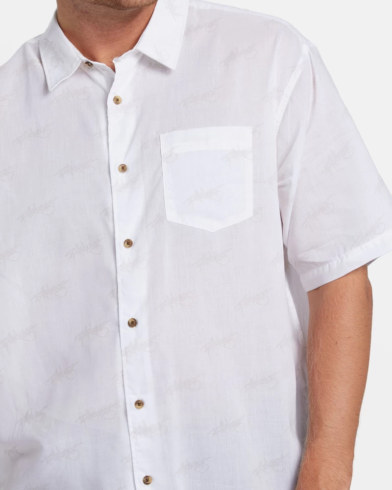 Billabong Script Short Sleeve Shirt - White