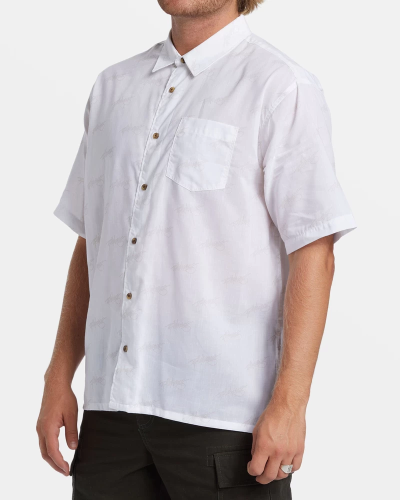 Billabong Script Short Sleeve Shirt - White