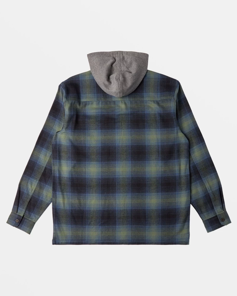 Billabong Baja Hooded Flannel Shirt - Fern