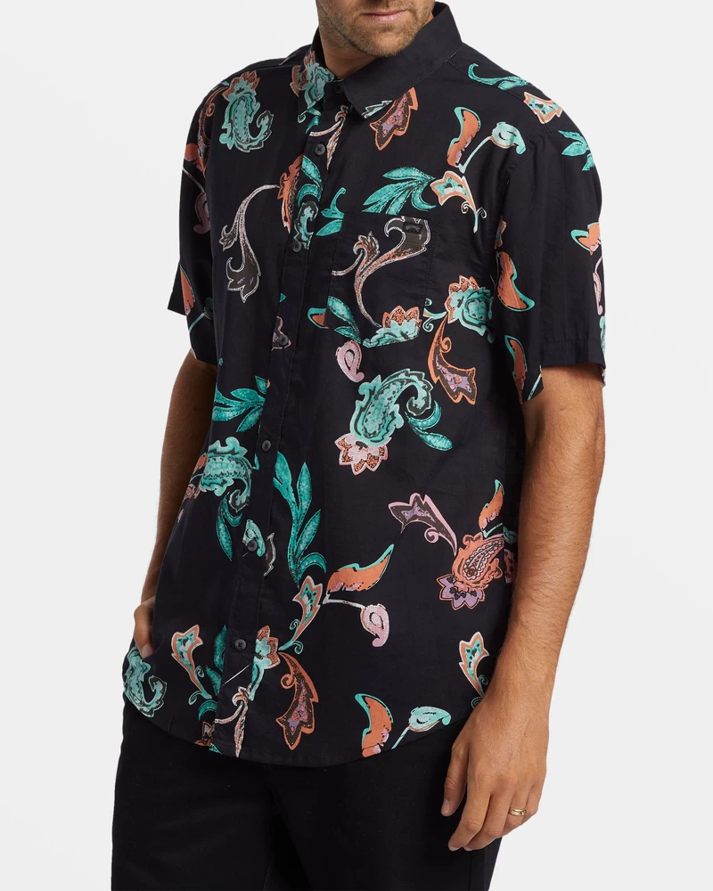 Billabong Sundays Short Sleeve Shirt - Black Multi