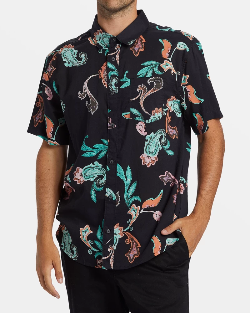 Billabong Sundays Short Sleeve Shirt - Black Multi