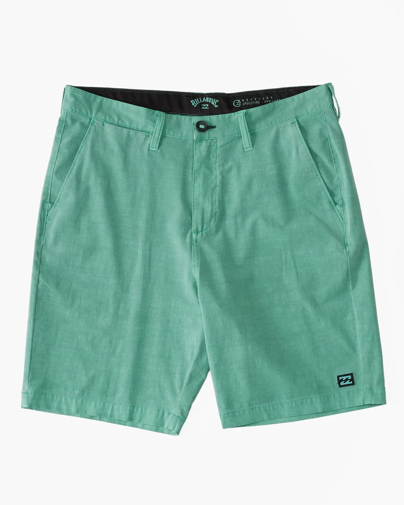 Pantaloncini Sommergibili Ibridi Da 18" Billabong Crossfire Wave Lavati - Giada Polverosa