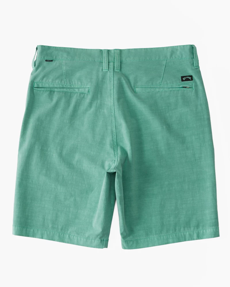 Pantaloncini Sommergibili Ibridi Da 18" Billabong Crossfire Wave Lavati - Giada Polverosa