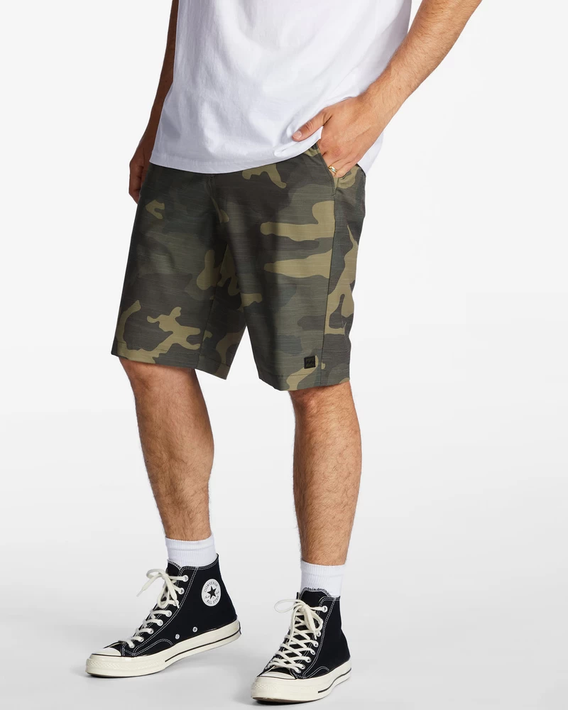 Billabong Crossfire Slub Upotettavat Shortsit 21" - Vihreä Camo