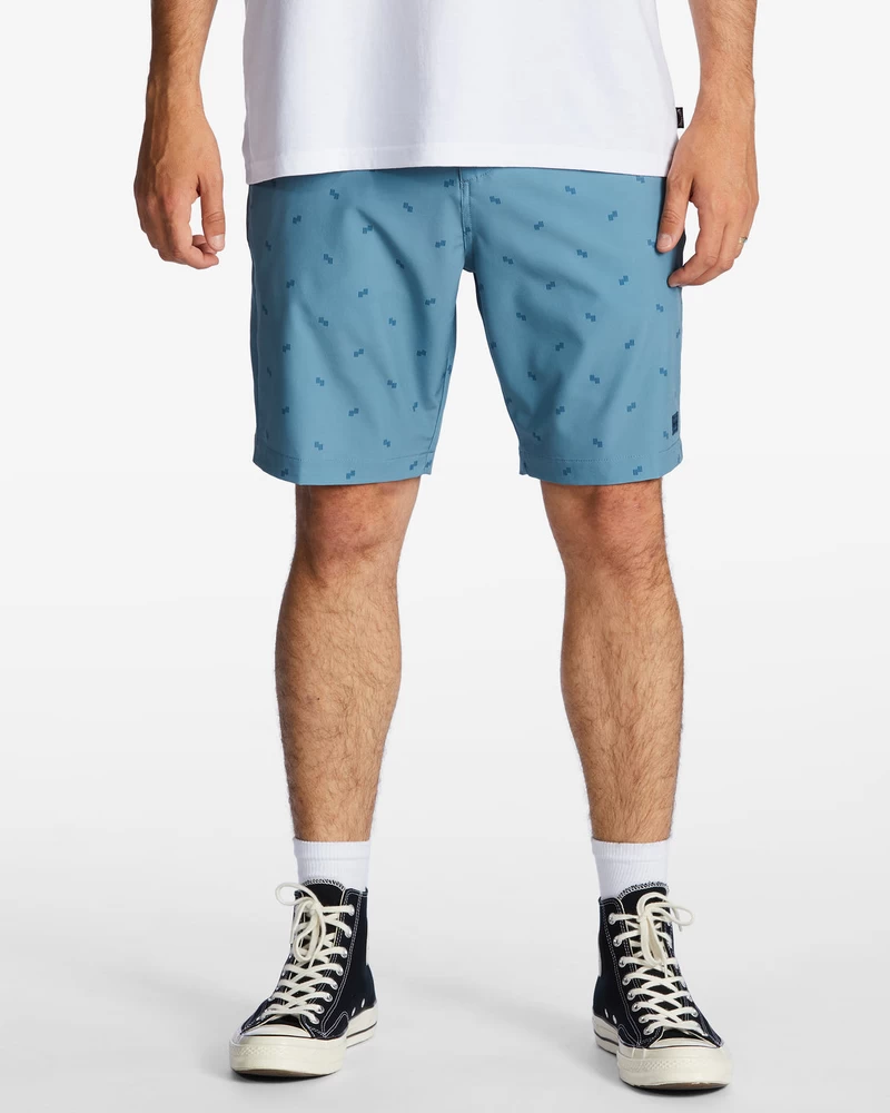 شورت Billabong Crossfire Mid Submersible مقاس 19 بوصة - أزرق مغسول