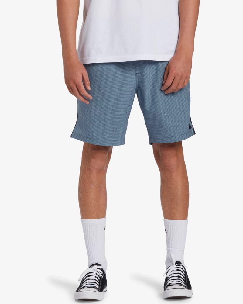 شورت Billabong Crossfire مقاس 18 بوصة بخصر مطاطي - أزرق دنيم