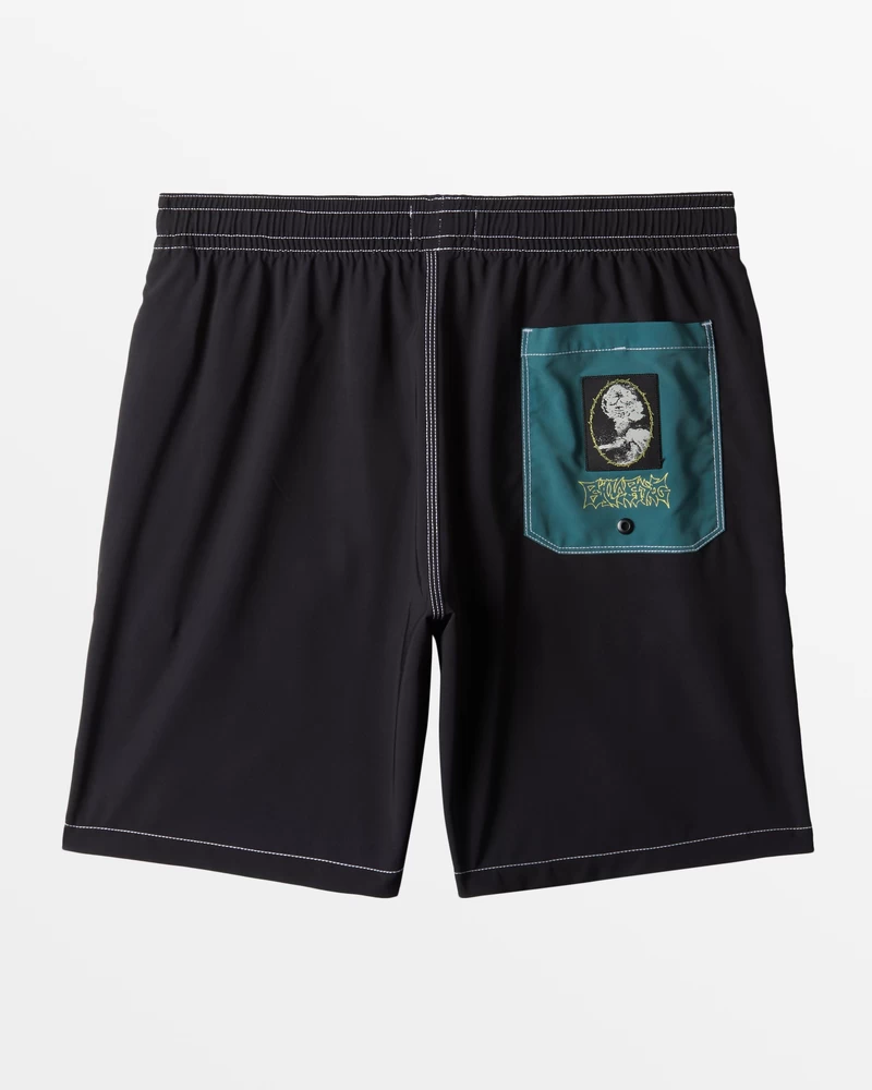 Kratke Hlače Z Elastiko V Pasu Billabong Riot Layback 18,5" - črne