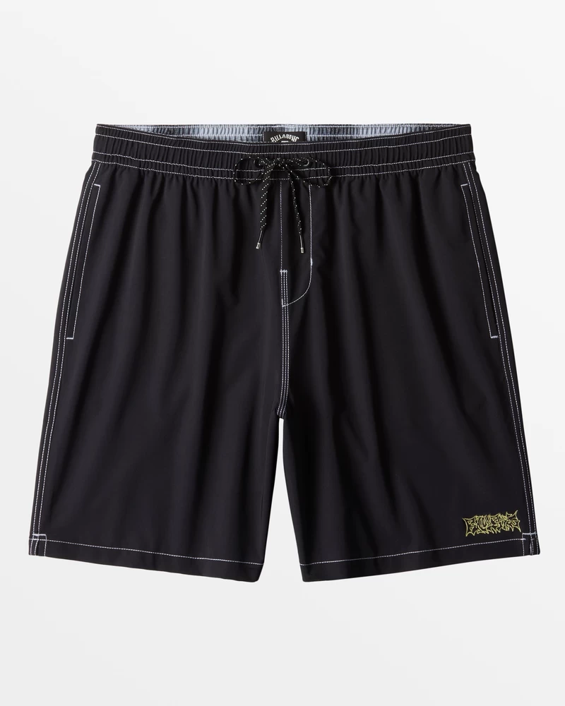 Billabong Riot Layback 18.5" Elastik Bel Şort - Siyah