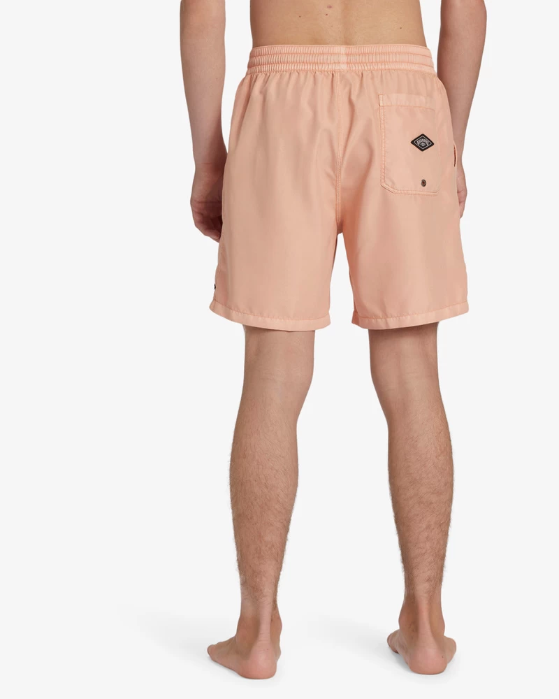 Billabong All Day Overdyed Layback 17" Elastic Waist Shorts - Dusty Melon