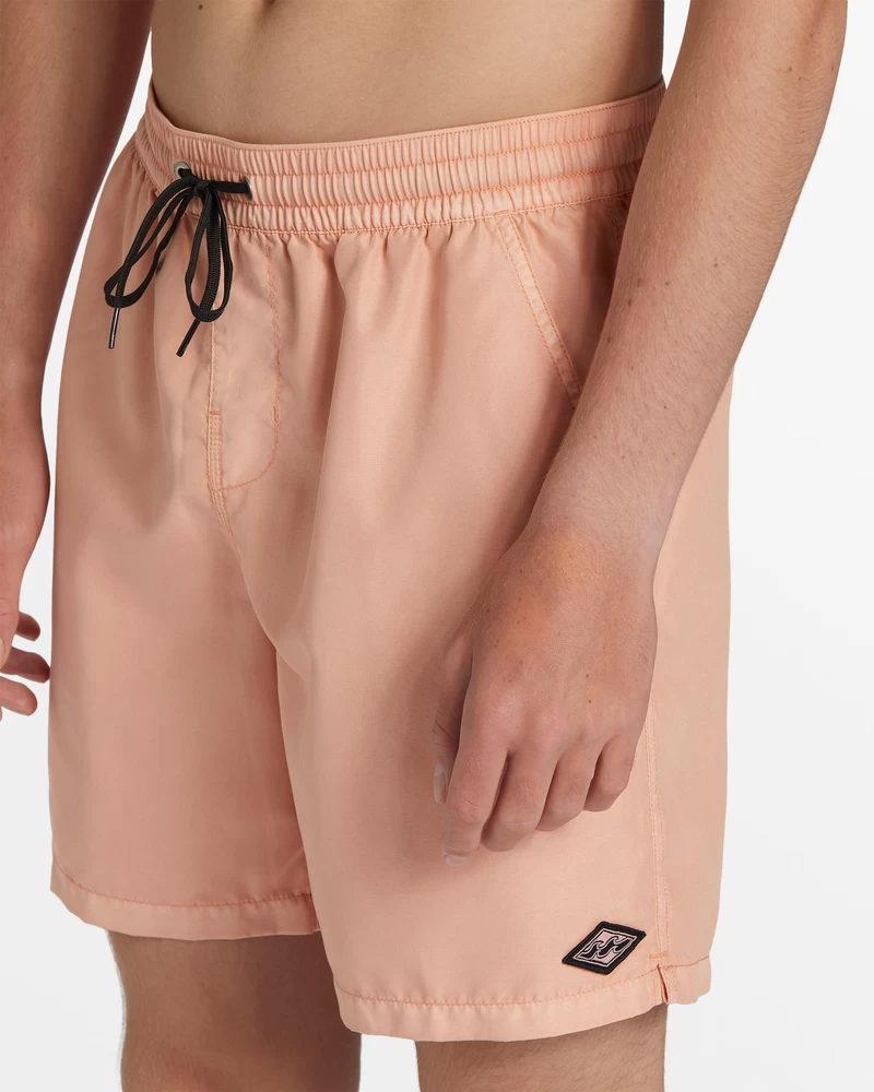 Billabong All Day Overdyed Layback 17" Elastic Waist Shorts - Dusty Melon