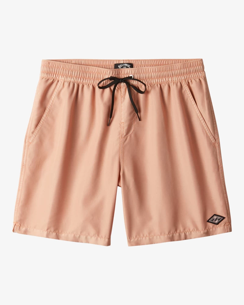 Billabong All Day Overdyed Layback 17" Elastic Waist Shorts - Dusty Melon