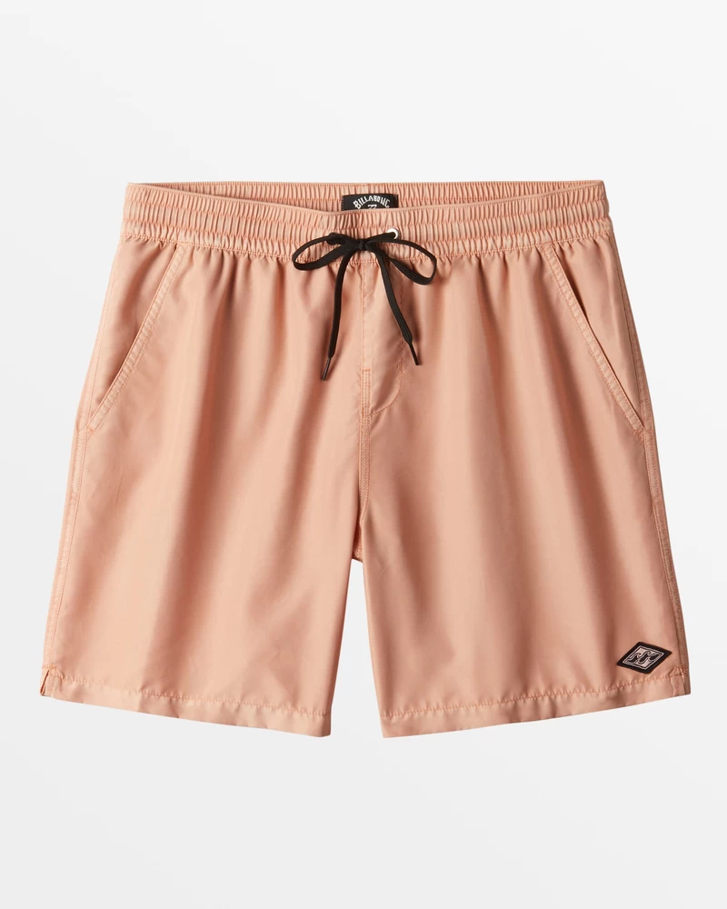 Billabong All Day Overdyed Layback 17" Elastic Waist Shorts - Dusty Melon