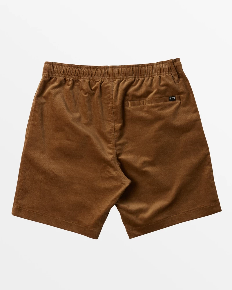 Billabong Larry Layback Corduroy 18" Elastic Waist Shorts - Otter