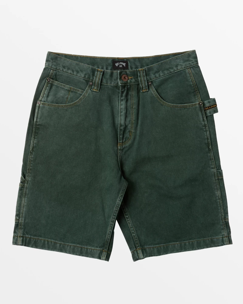 Billabong Bad Dog 21" Workwear Shorts - Green Overdye