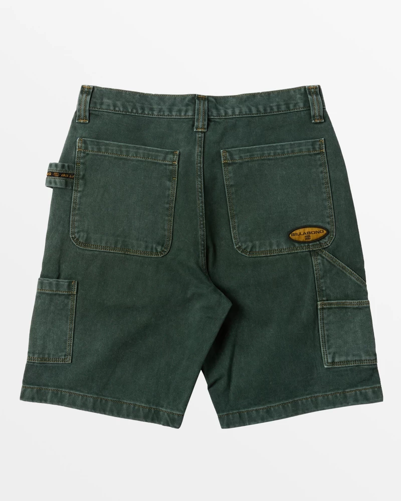 Billabong Bad Dog 21" Workwear Shorts - Green Overdye