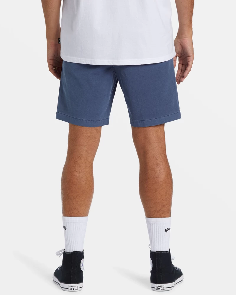 شورت بيلابونج كروس فاير مغسول مقاس 18 بوصة هجين غاطس - أزرق داكن