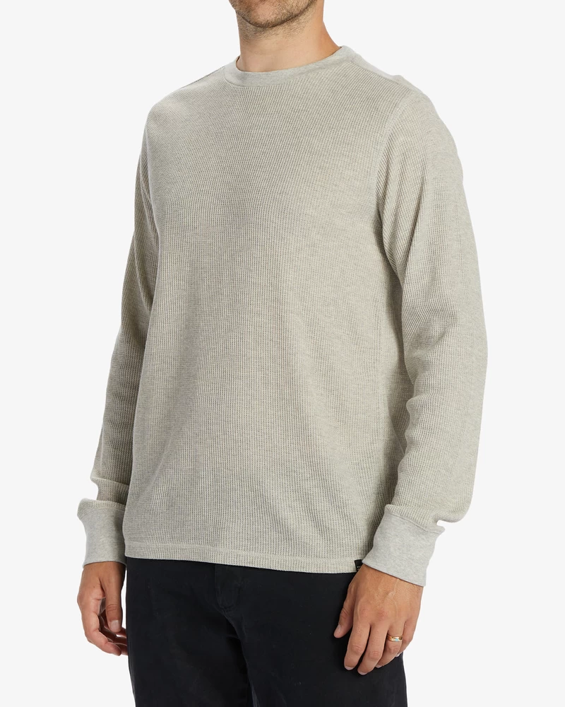 Billabong Essential Long Sleeve Thermal Top - Light Grey Heather